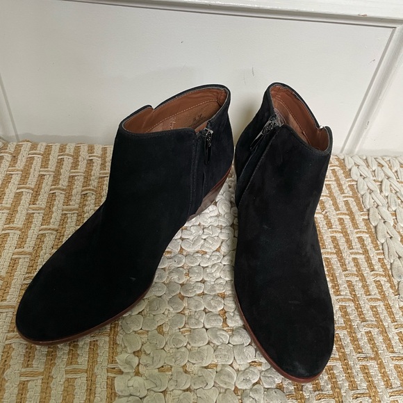 Sam Edelman Black Suede Ankle Booties - Picture 3 of 10